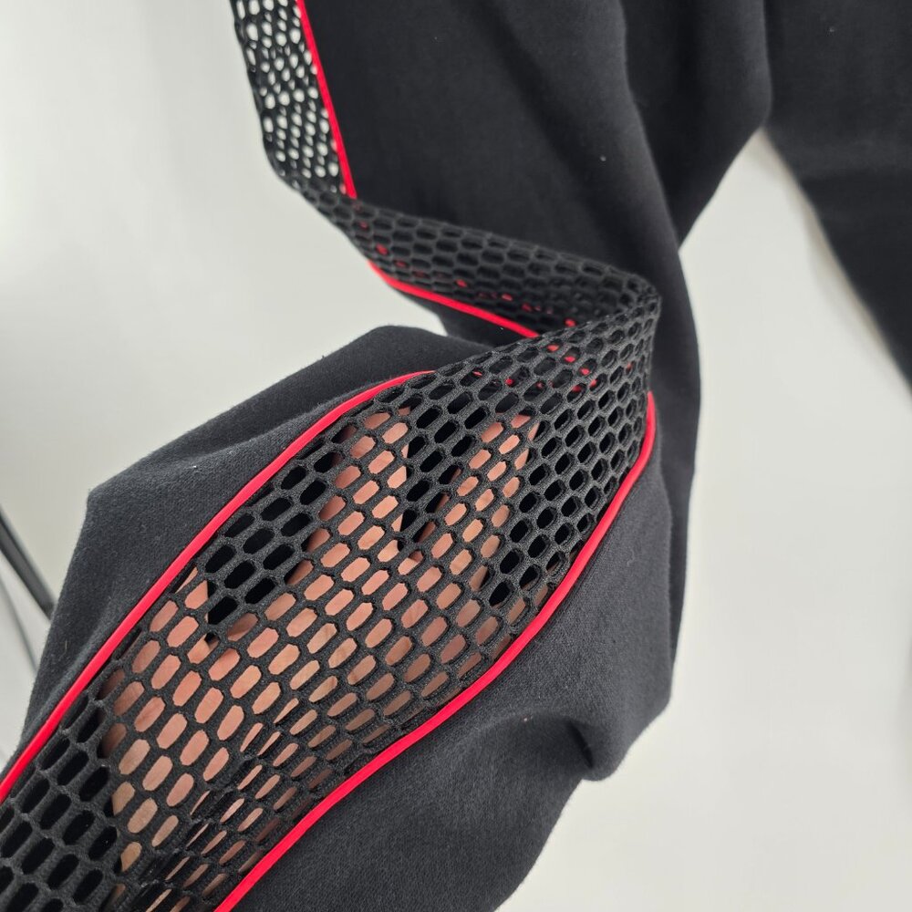 NWT Good American Mesh Sweatpants Core‎ Pant Black Size XL - Picture 4 of 10